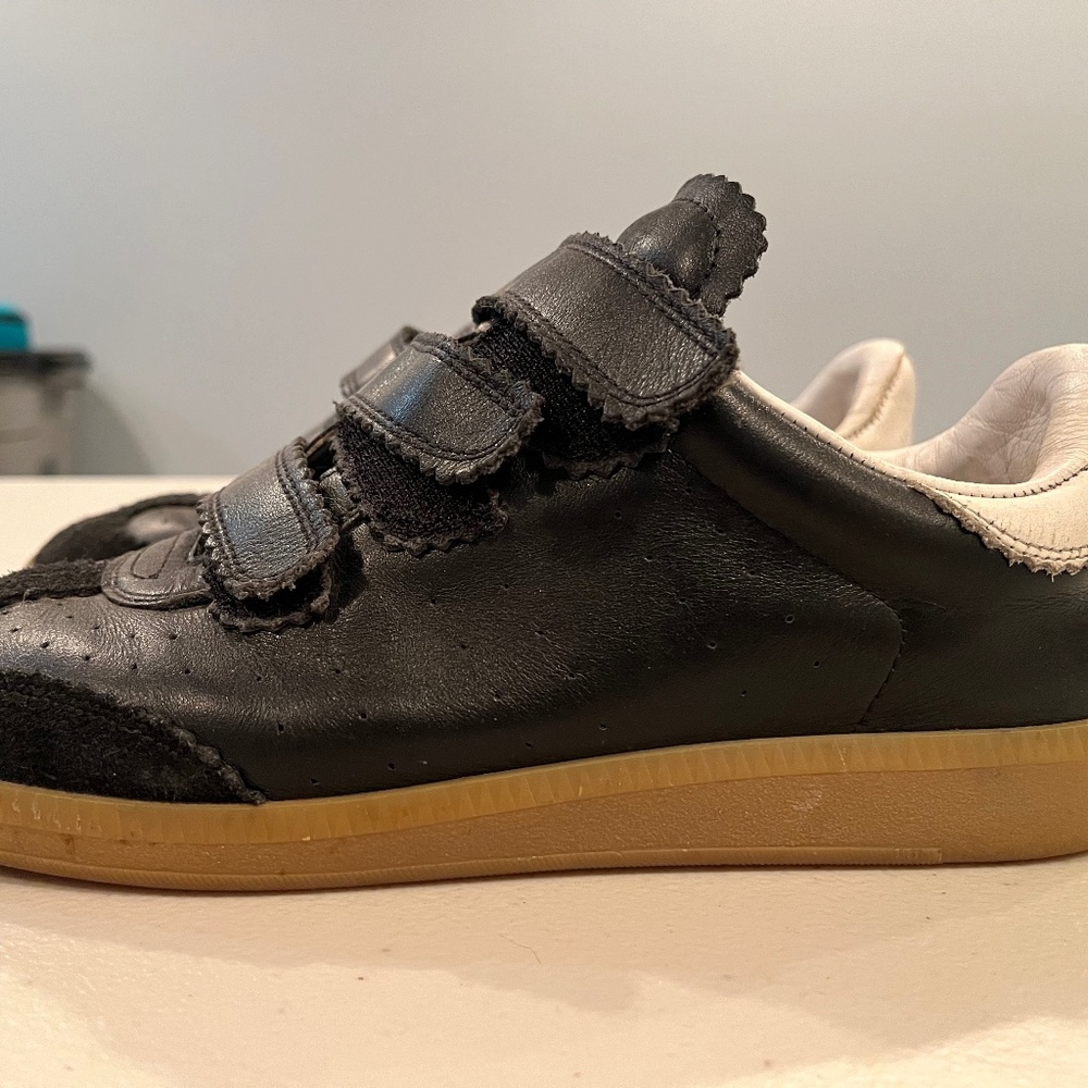 isabel marant 2023 Beth leather velcro sneakers - size 39